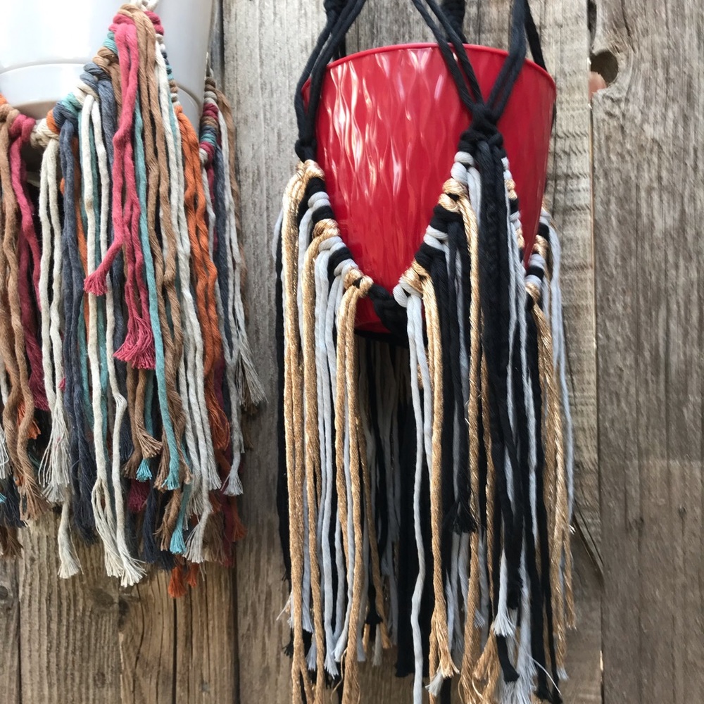 “Funky” Fringed Plant Hanger